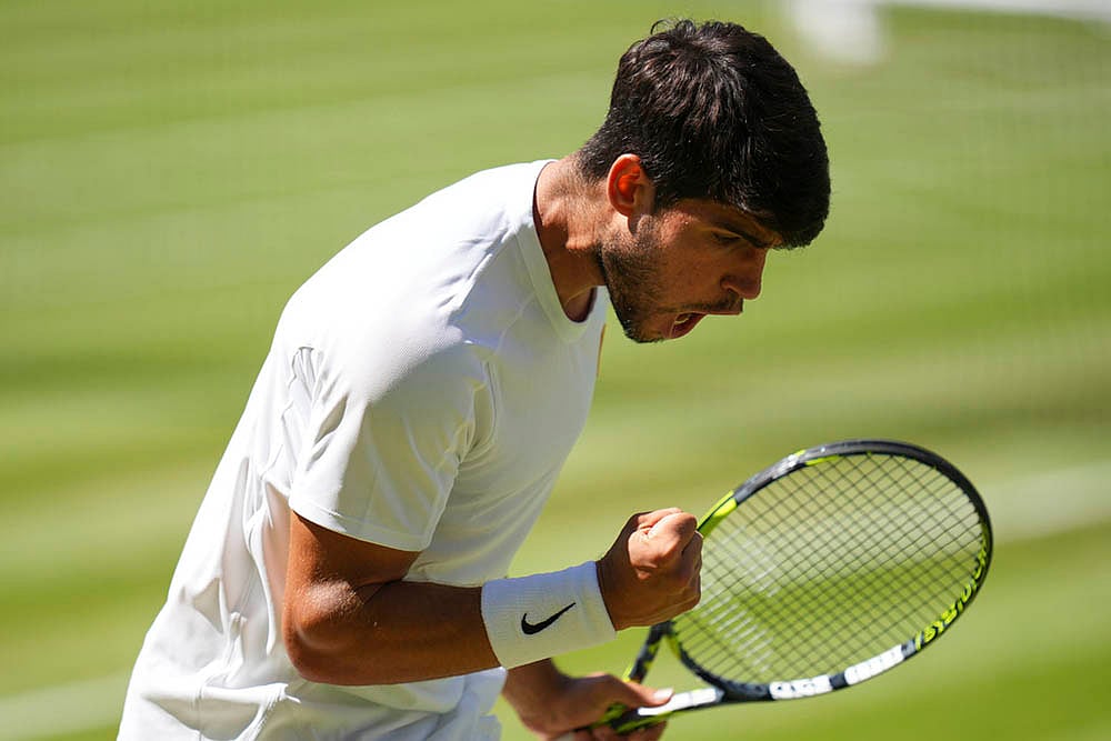 Wimbledon Tennis 2025 mens semifinal match Carlos Alcaraz Vs Taylor Fritz_ 5