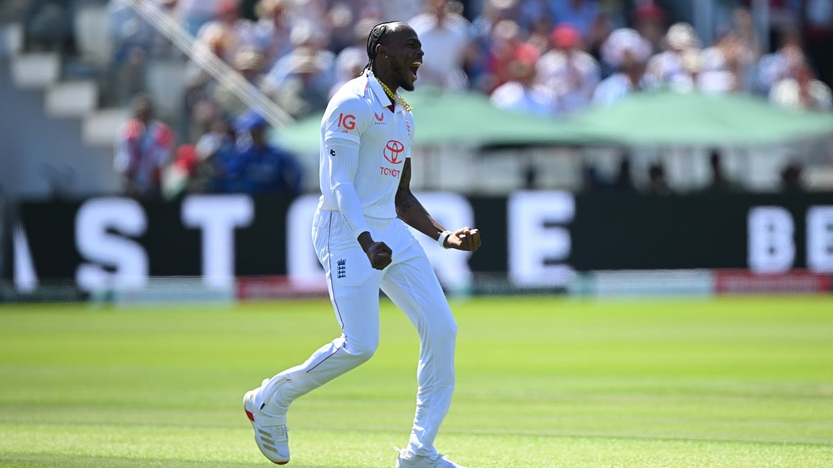 England's Jofra Archer in action against India.