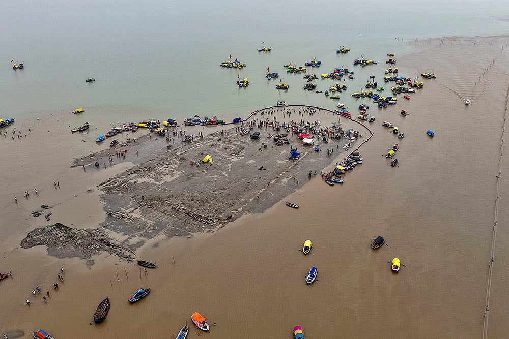| Photo: PTI : Rise in water level of rivers Ganga and Yamuna