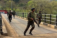 PTI : Security personnel at Pahalgam 