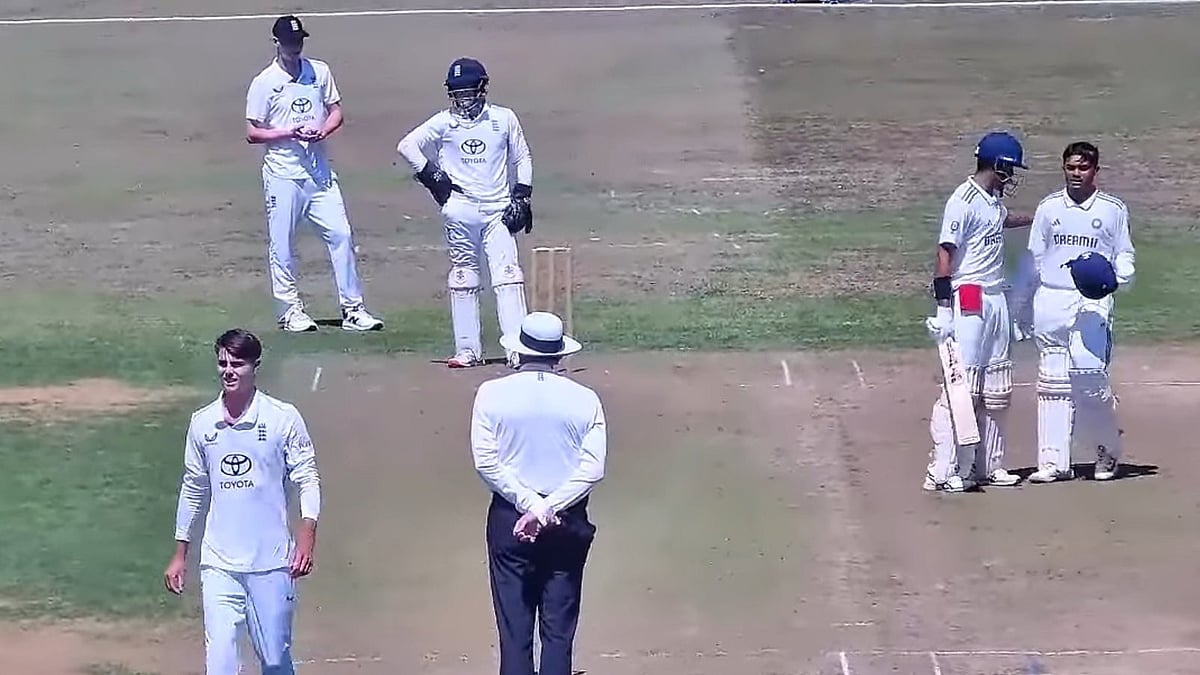 Photo: Screengrab : India U19 Vs England U19, 1st Youth Test match.
