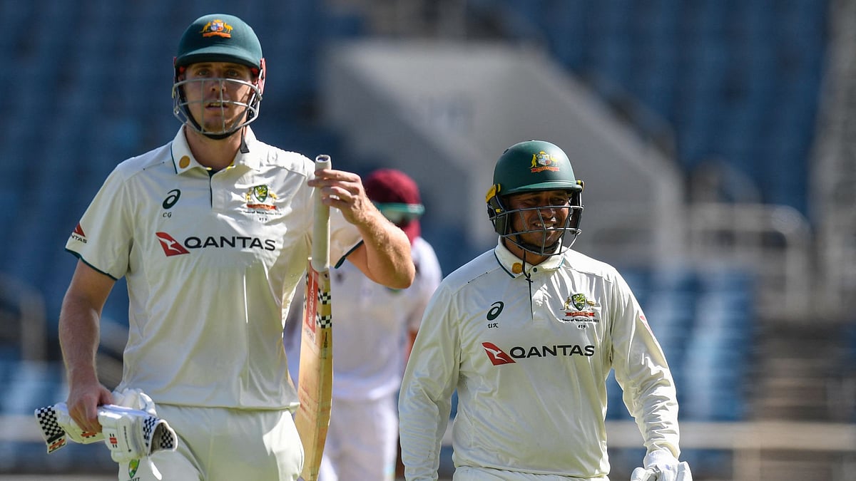 Green (left) scored 46 runs during the opening innings on Saturday