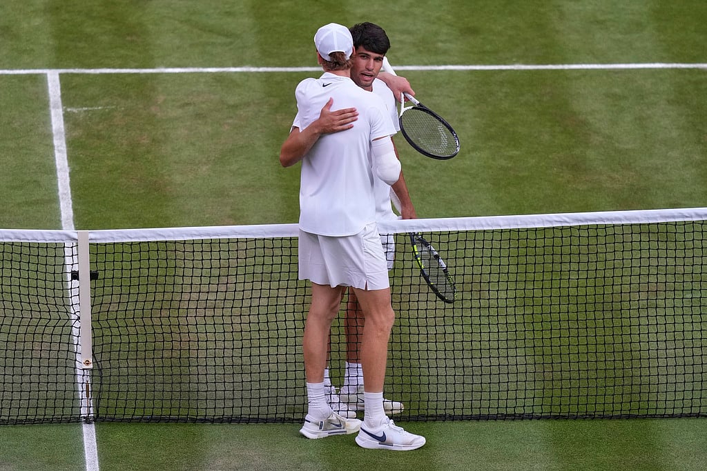 Britain Wimbledon Tennis: Jannik Sinner vs Carlos Alcaraz