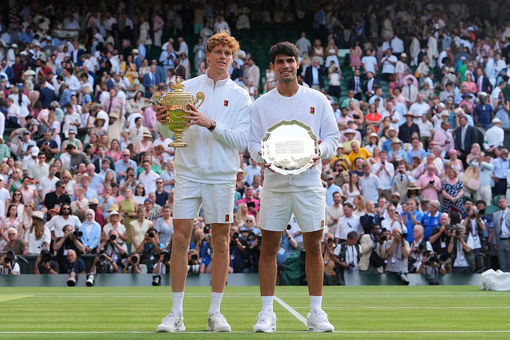 Britain Wimbledon Tennis: Carlos Alcaraz vs Jannik Sinner
