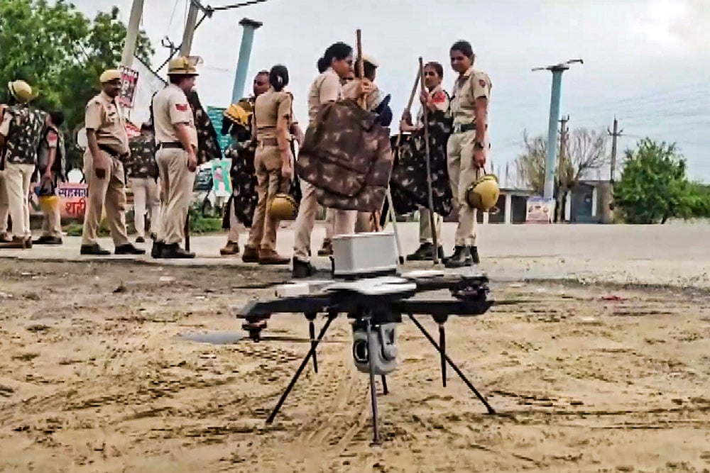 Security beefed up after Mazar in Nuh damaged ahead of jalabhishek yatra
