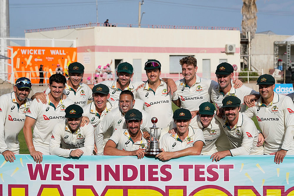| Photo: AP/Ricardo Mazalan : AUS vs WI 3rd Test Day 3
