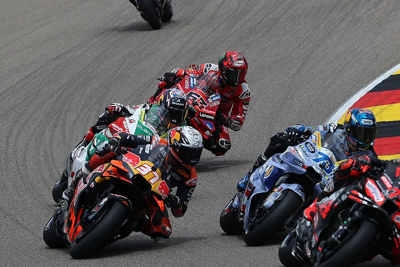 MotoGP photos German Grand Prix 2025 at Sachsenring_Pedro Acosta, Alex Marquez, Johann Zarco
