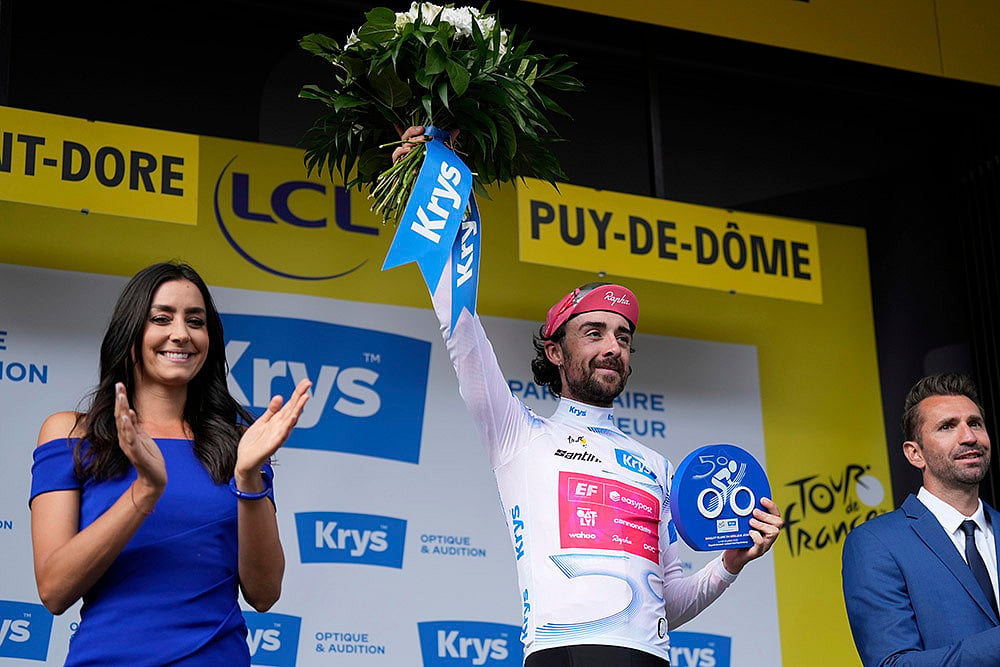 2025 Tour de France cycling race stage 10 photo_best young riders white jersey, Ben Healy