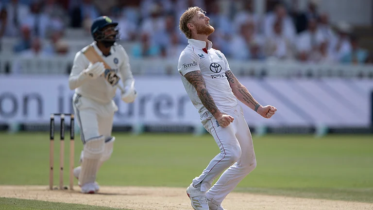 Ben Stokes captured three wickets in India's second innings at Lord's - null