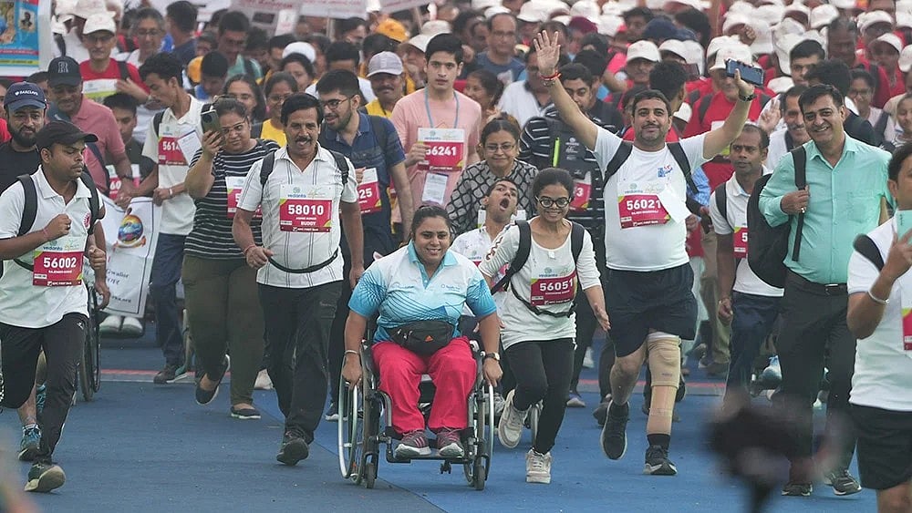 | Photo: PTI/Atul Yadav : Delhi Half Marathon