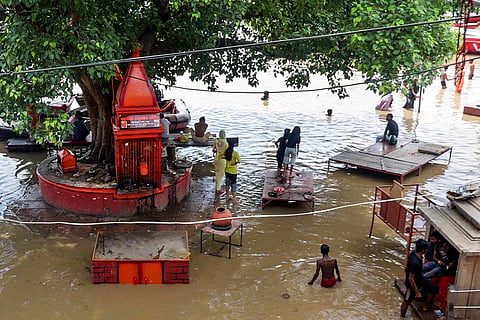 Ganga water level rises in Varanasi