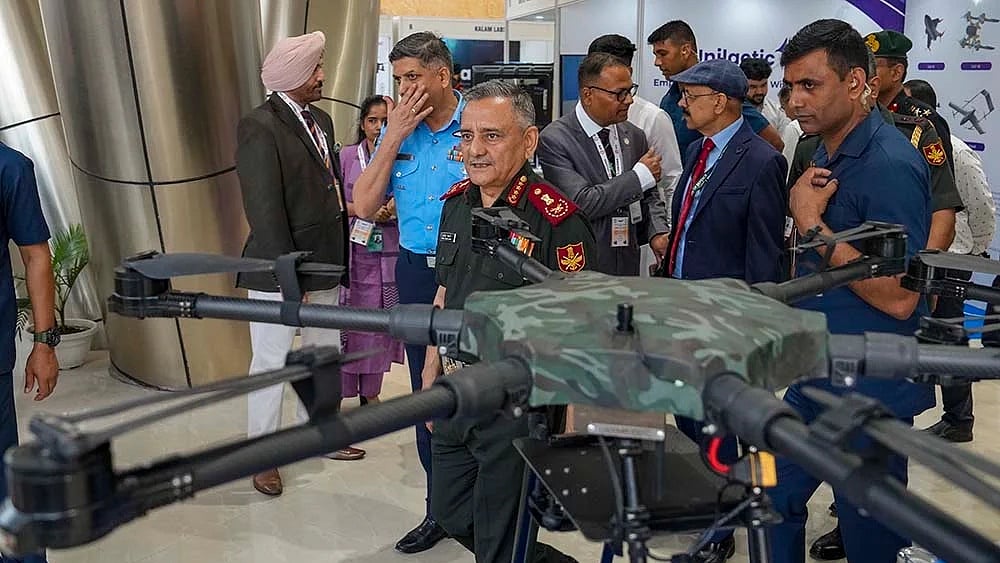 CDS Anil Chauhan at workshop - | Photo: PTI/Shahbaz Khan
