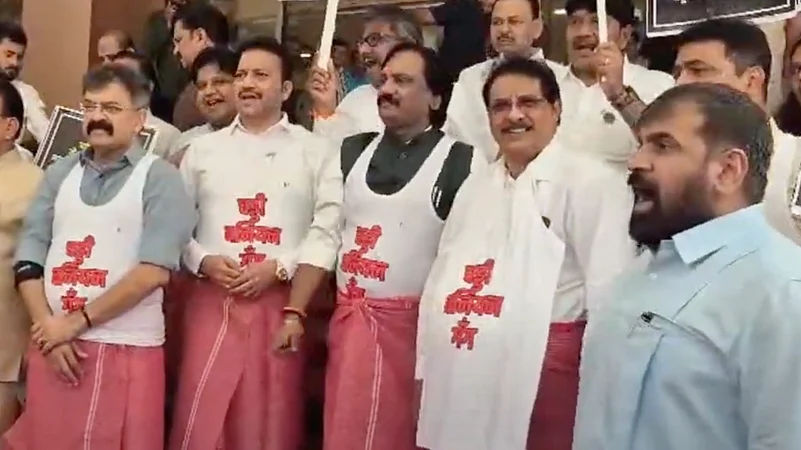 Legislators of the opposition Maha Vikas Aghadi (MVA)