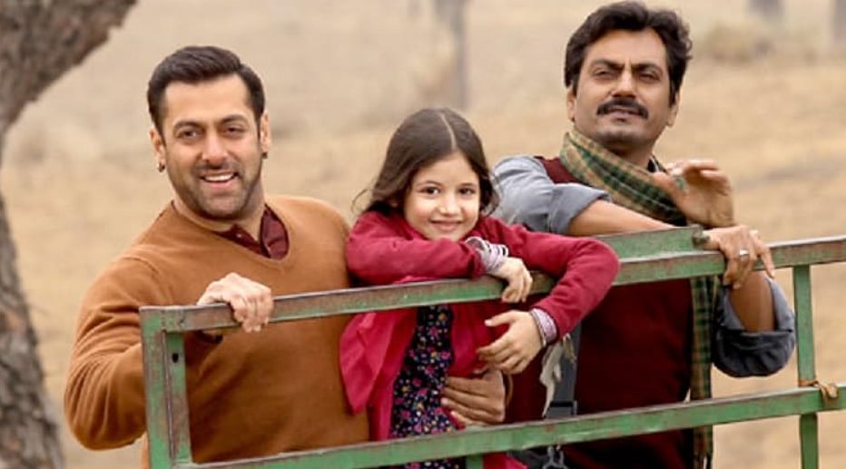 Salman Khan, Shahida and Nawazuddin Siddiqui in Bajrangi Bhaijan
