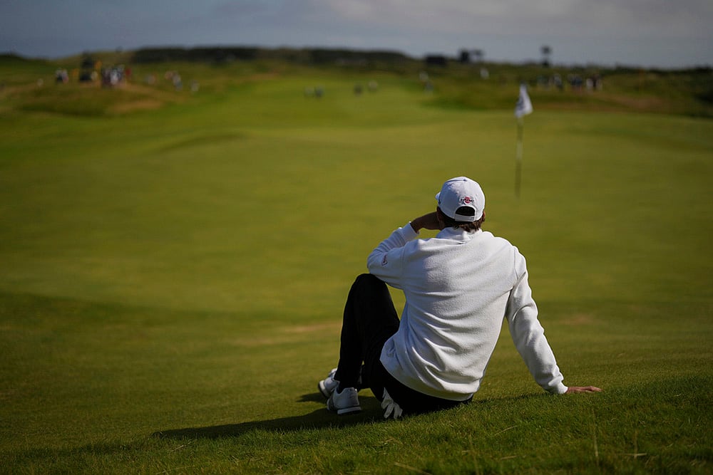 2025 British Open Golf Championship practice round photos: Nicolai Hojgaard of Denmark