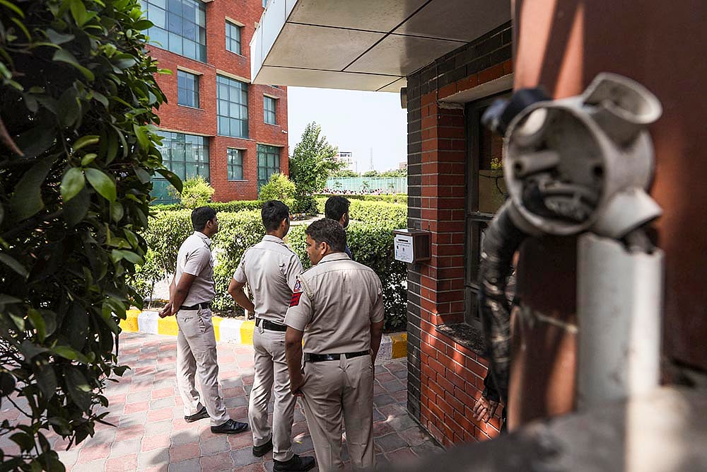 | Photo: PTI : Delhi CM’s Secretariat, MAMC and UCMS receives bomb threat