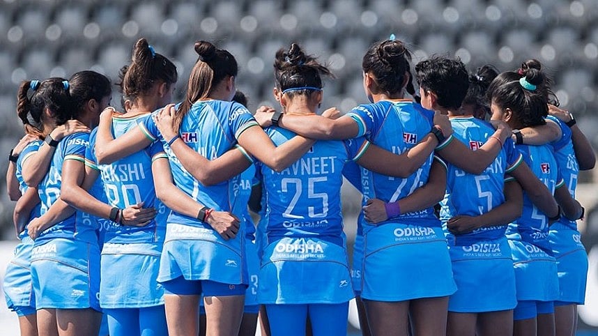 | Photo: X/Hockey India  : File photo of the India women’s national hockey team during a coaching camp.