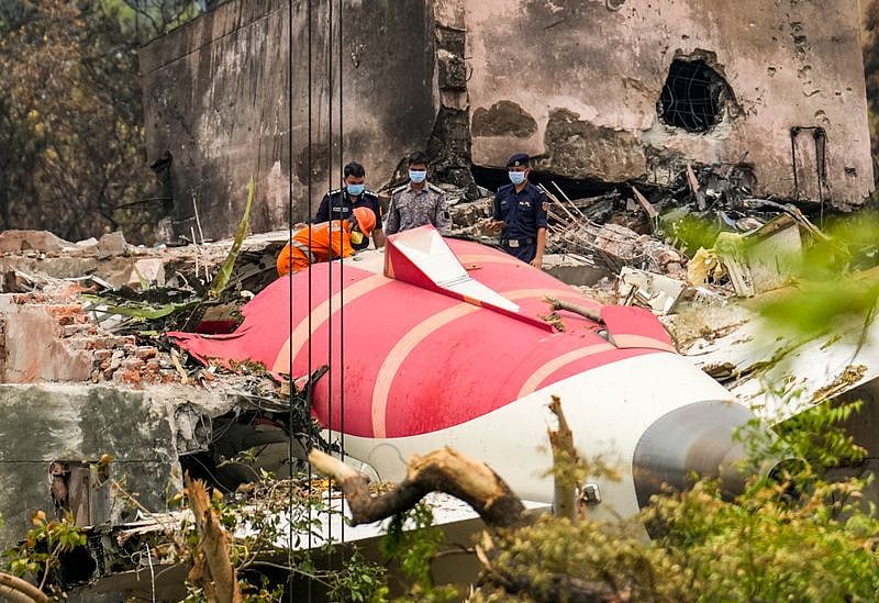 Visual from the Air India crash site in Ahmedabad - PTI