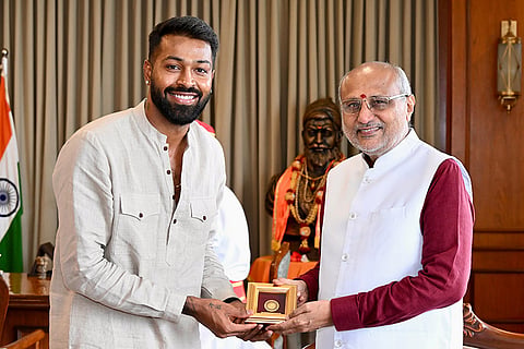 Hardik Pandya meets CP Radhakrishnan