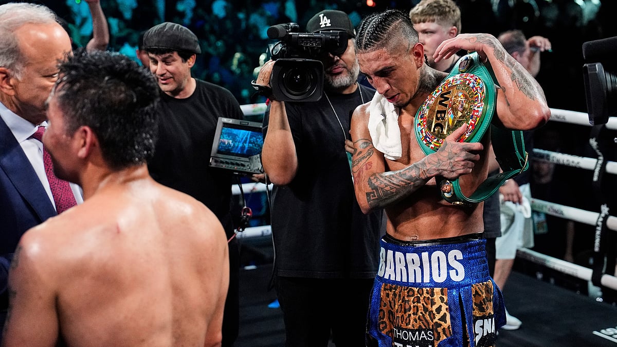 Manny Pacquiao vs Mario Barrios AP Photo