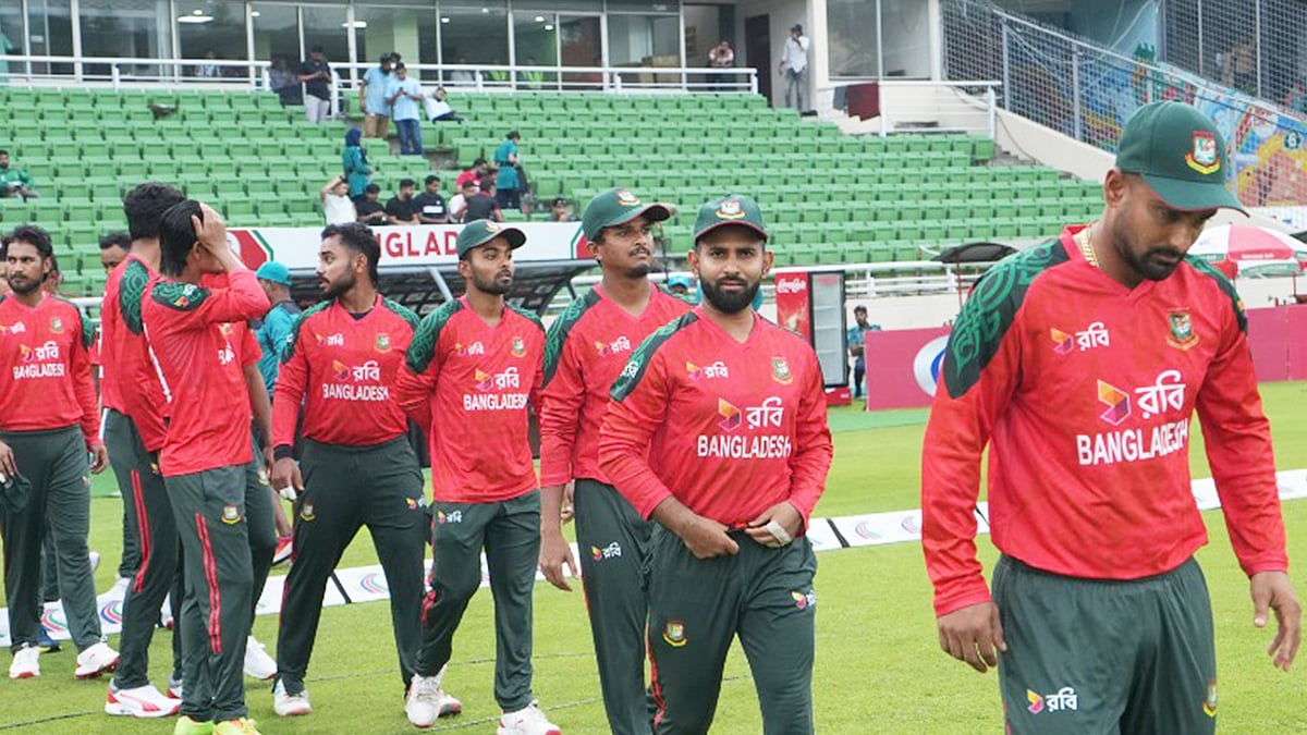 Photo: X | Bangladesh Cricket : Bangladesh national cricket team during the 1st T20I match against Pakistan in Dhaka.