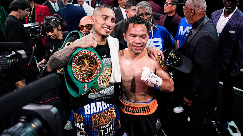 Manny Pacquiao vs Mario Barrios AP Photo