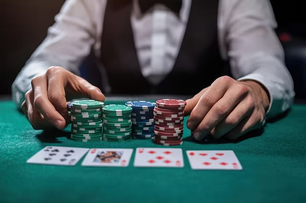 Casino coins and cards