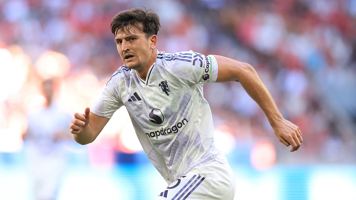 File : Harry Maguire in action for Manchester United against Leeds United on Saturday.