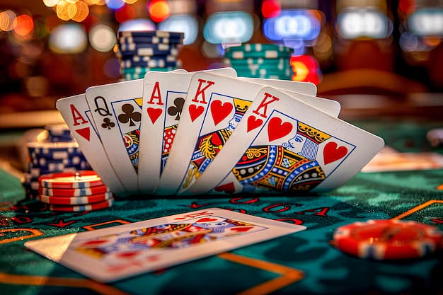 Casino coins and some cards