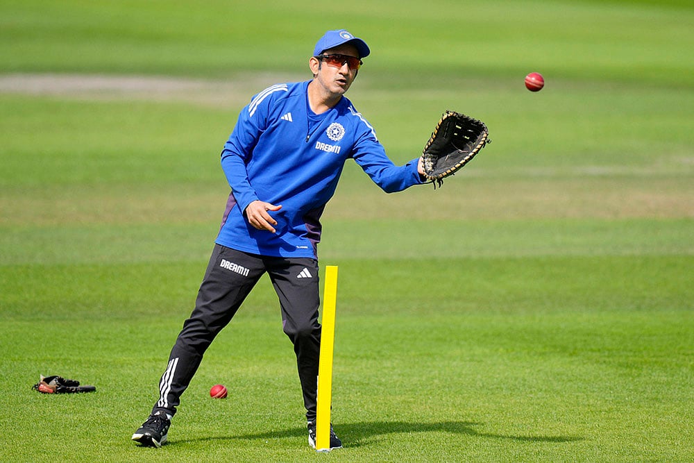 Indias tour of england IND vs ENG 4th Test Indian cricket team practice photos: Gautam Gambhir