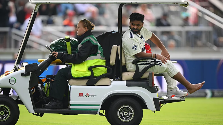 Rishabh Pant left the field with a foot injury on day one - File