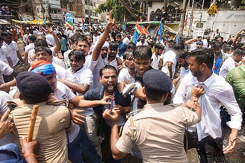 NSUI protest in Patna
