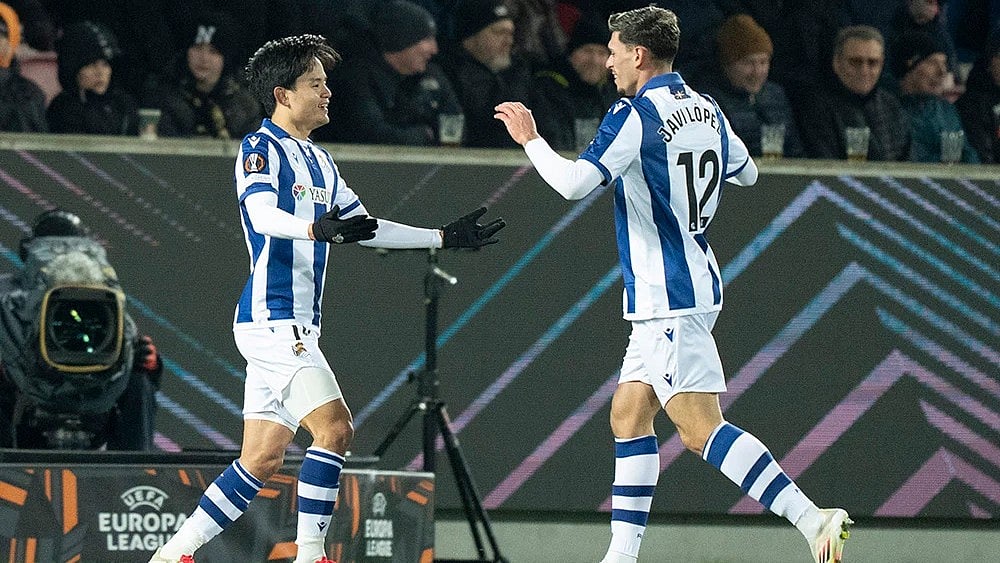Denmark Europa League Soccer Play-offs, UEL 1st Leg FC Midtjylland vs Real Sociedad: 