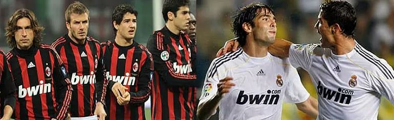 AC Milan and Real Madrid team members