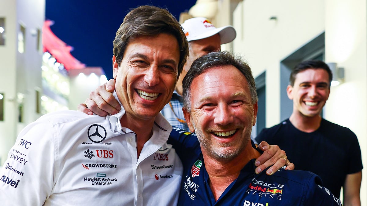 Mercedes boss Toto Wolff and former Red Bull team principal Christian Horner.