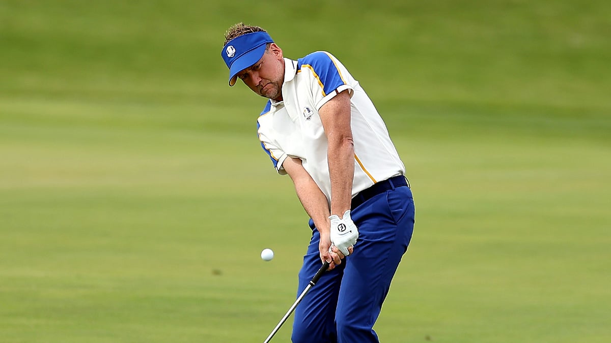 Ian Poulter in action at the 2021 Ryder Cup.