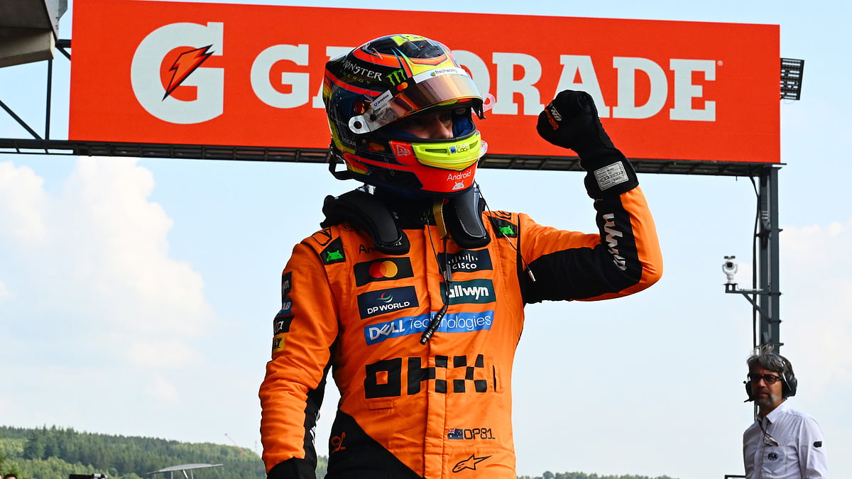 Oscar Piastri took the sprint pole at the Belgian Grand Prix - null