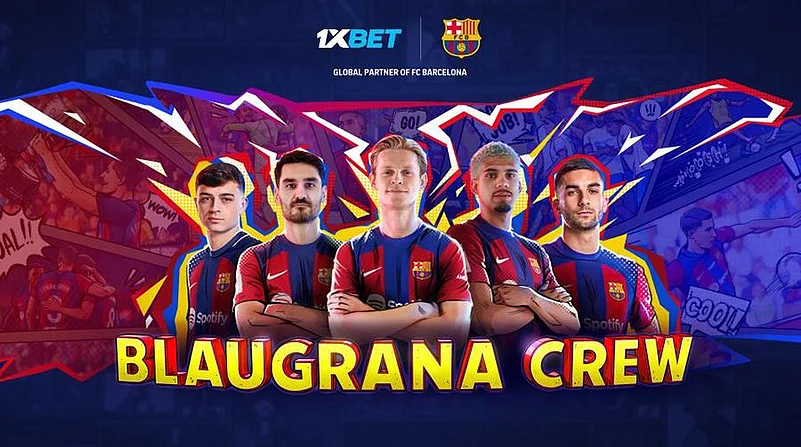 1XBET Barcelona players with “BLAUGRANA CREW
