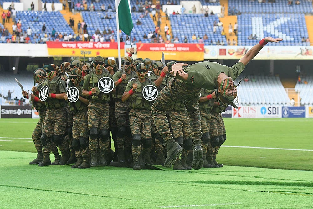 Durand Cup Football 2025 Opening Ceremony photos_ 5 Gorkha Rifles members