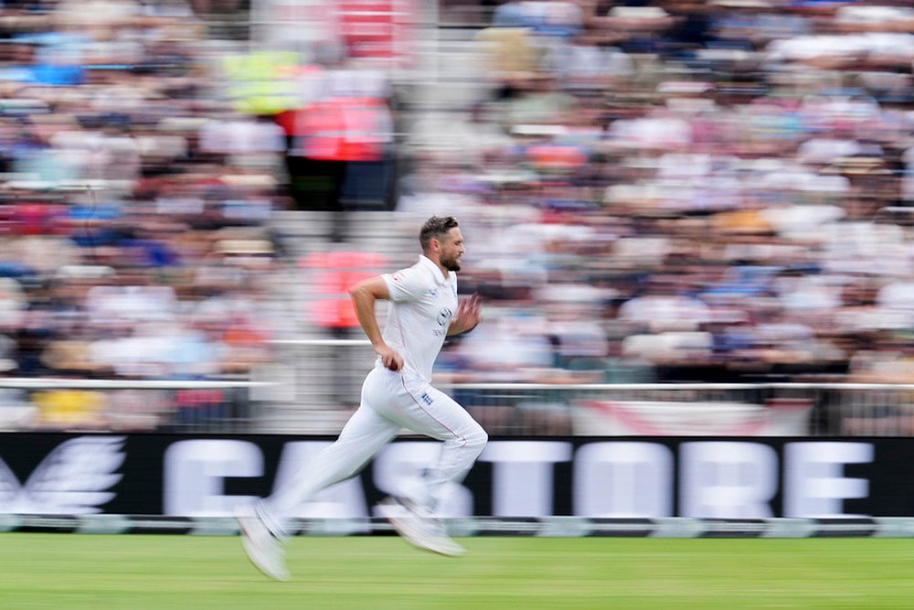 Indias tour of England: IND vs ENG 4th Test day 4 photos from Manchester_ Chris Woakes 