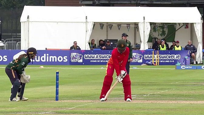 X/Ireland Women's Cricket : Action from the first ODI between Ireland women and Zimbabwe women.