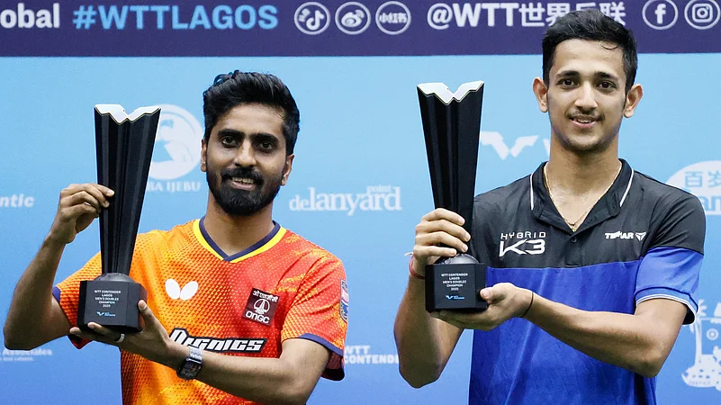 WTT Contender Lagos 2025 mens doubles Sathiyan Gnanasekaran and Akash Pal X
