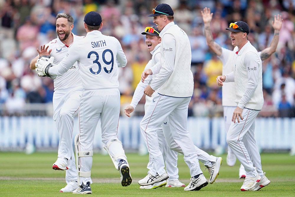 Indias tour of England: IND vs ENG 4th Test day 4 photos from Manchester_Chris Woakes 