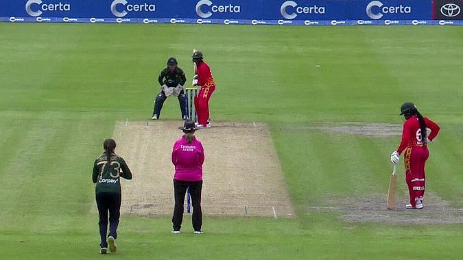 X/Ireland Women's Cricket : Action from the first ODI between Ireland women and Zimbabwe women.
