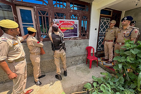 Police 'attach' property of drug peddler in J&K's Kulgam