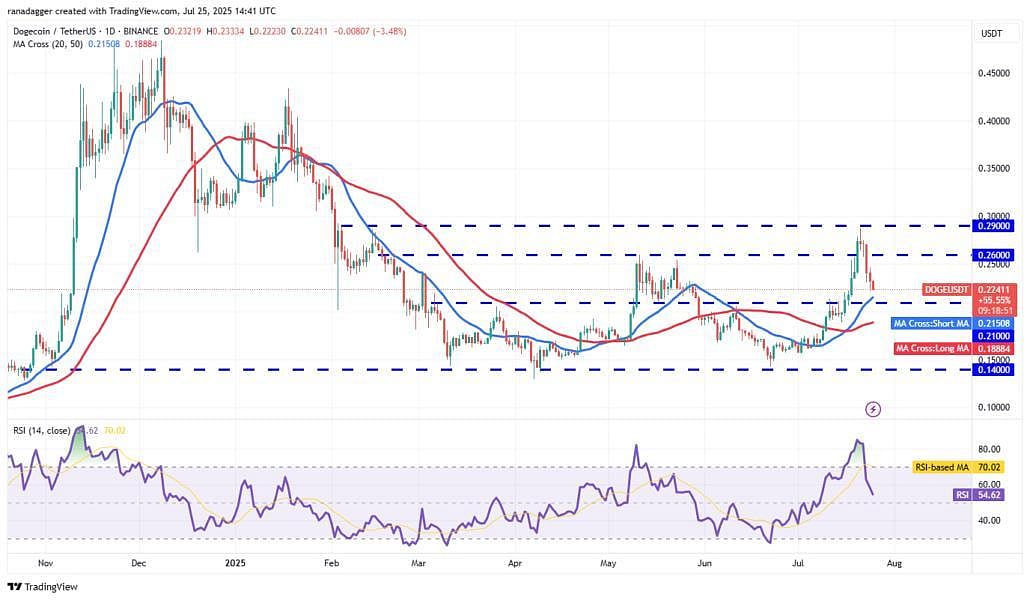 Dogecoin price chart