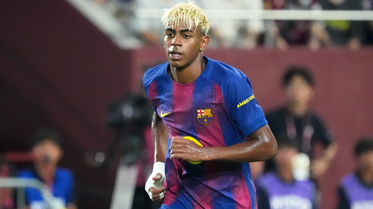 Lamine Yamal in action for FC Barcelona. - File