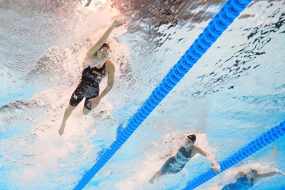 Chinese prodigy swimmer Yu Zidi at Singapore Swimming Worlds 2025 photo Mio Narita 