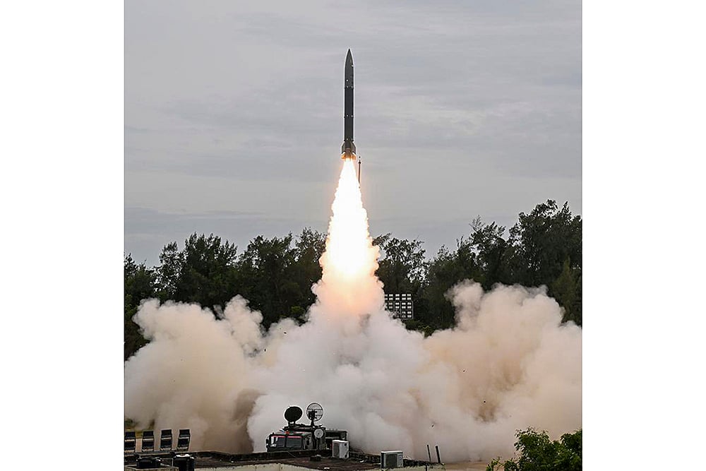 | Photo: @DefenceMinIndia on X via PTI  : Flight test of Pralay Missile successfully conducted