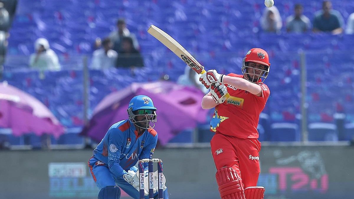 Photo: PTI : Priyansh Arya batting in DPL T20 2024.
